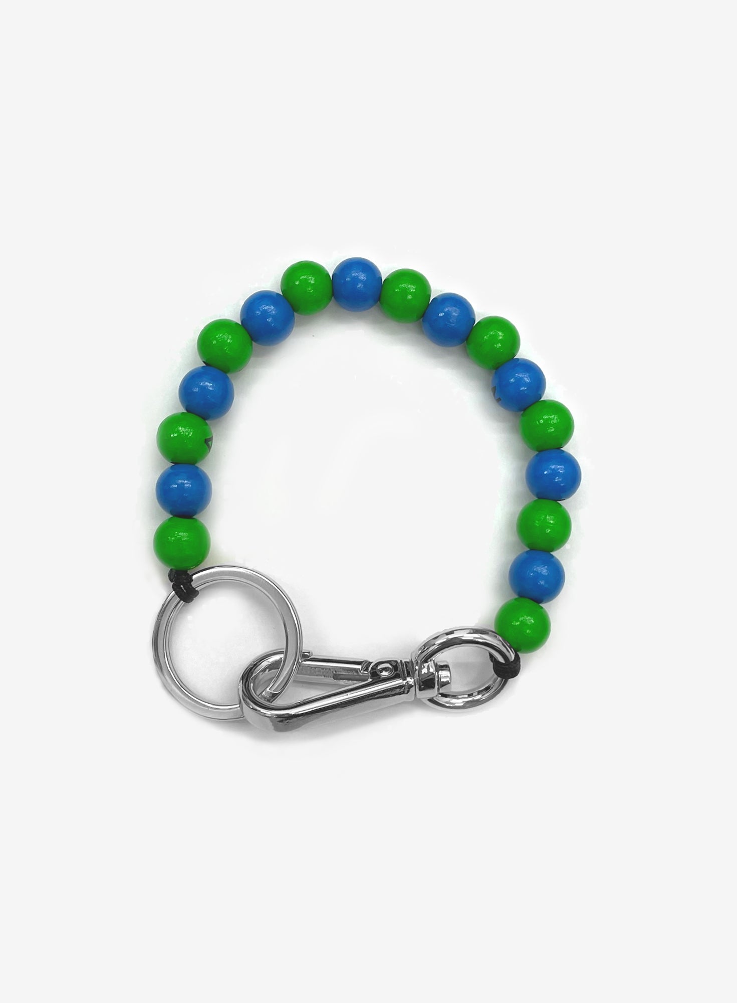 KEY CHAIN | WOODY SILVER S BLUE AND GREEN