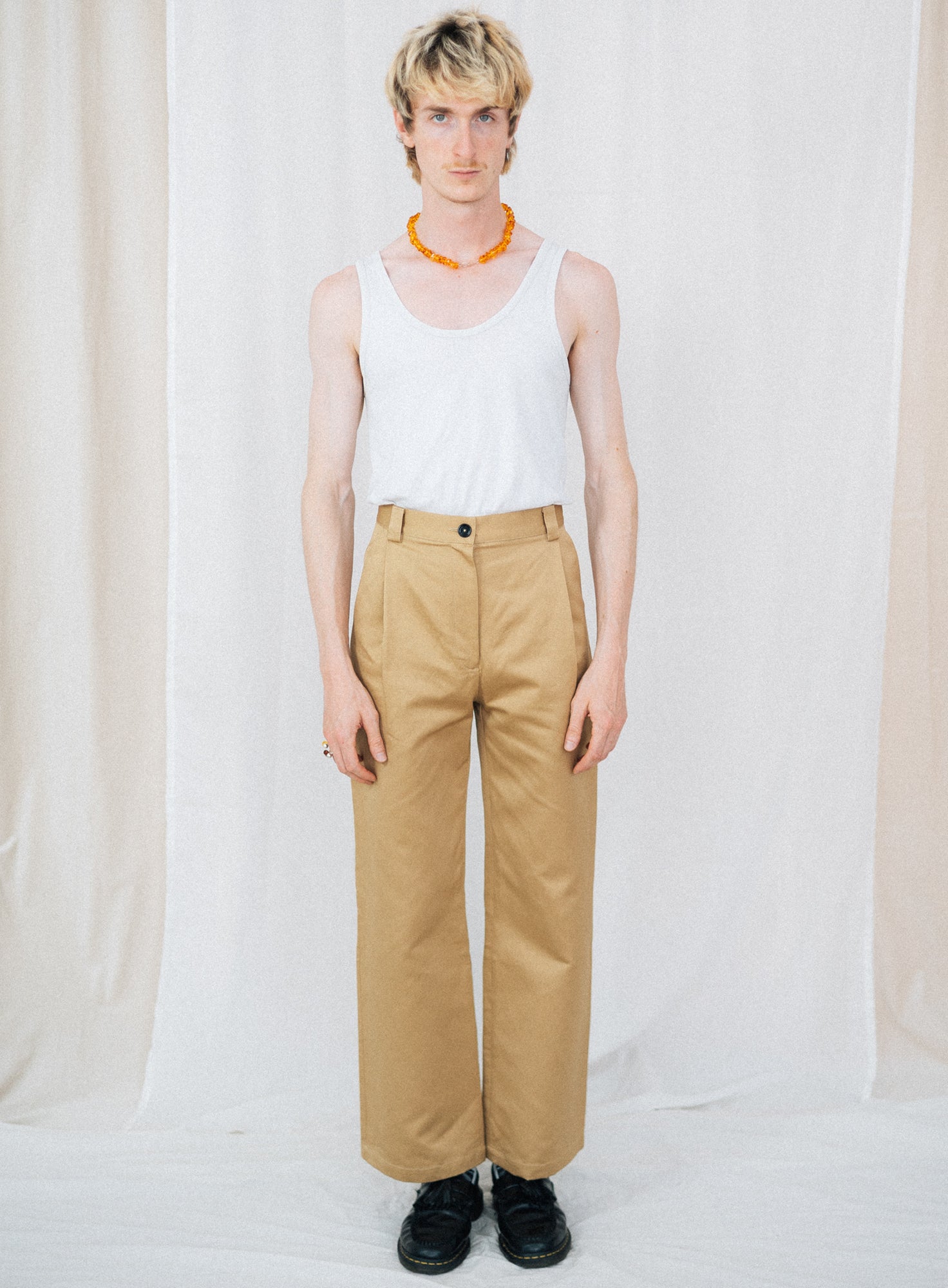 FAVORITE 07 | GOLD COTTON HIGH WAIST PANTS