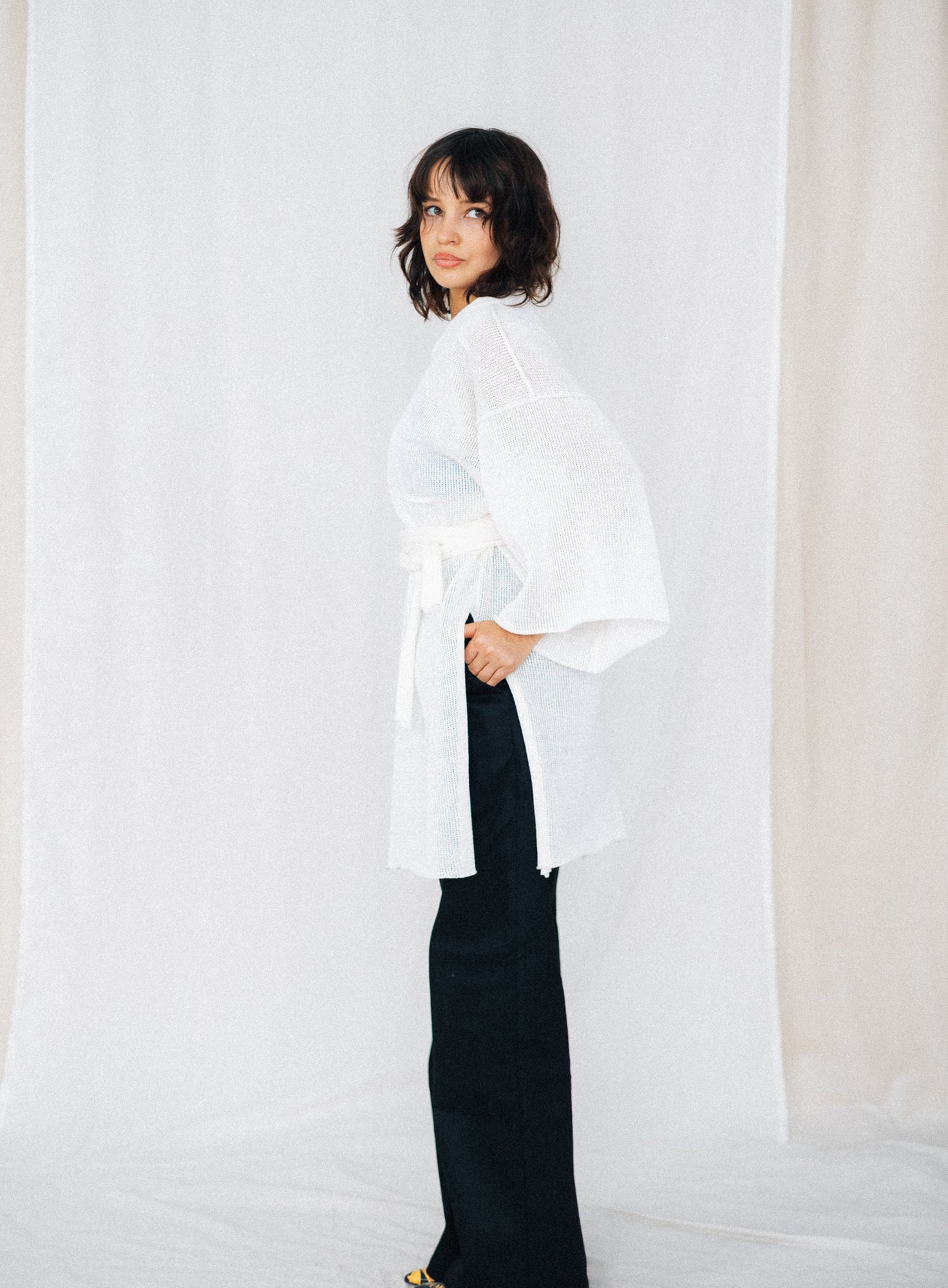 LINEN KIMONO | WHITE