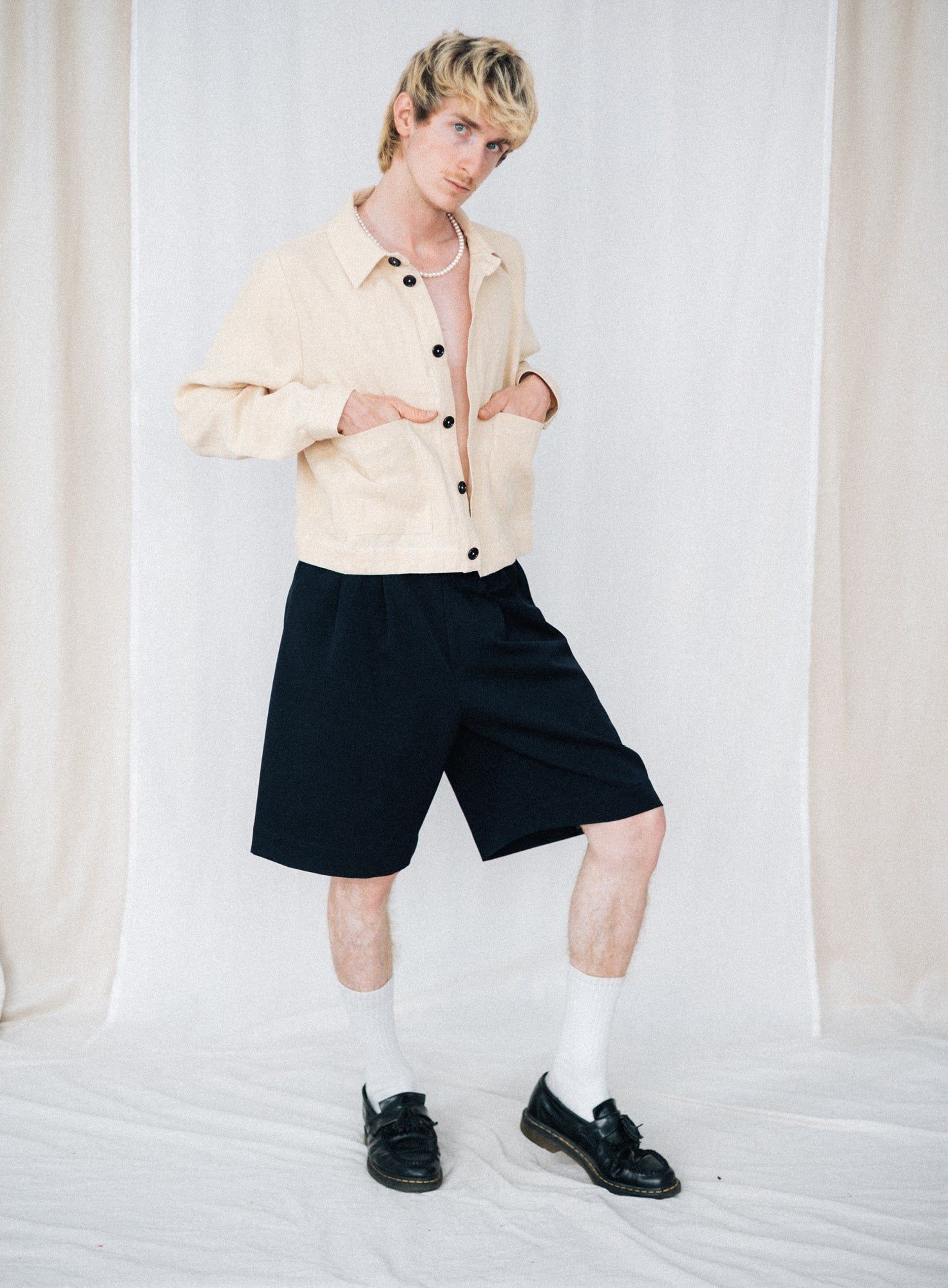 FAVORITE 04 | BEIGE LINEN UTILITY JACKET