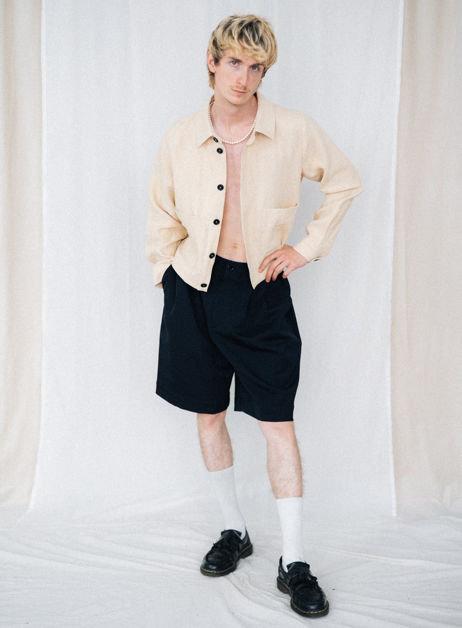 FAVORITE 04 | BEIGE LINEN UTILITY JACKET