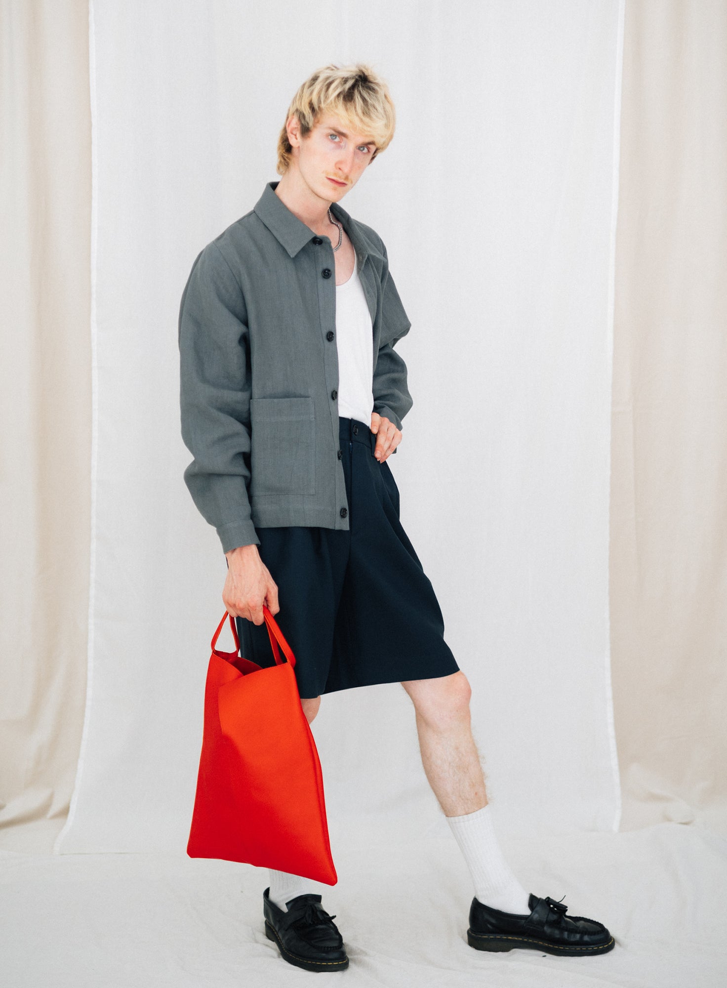 FAVORITE 04 | GREY LINEN UTILITY JACKET