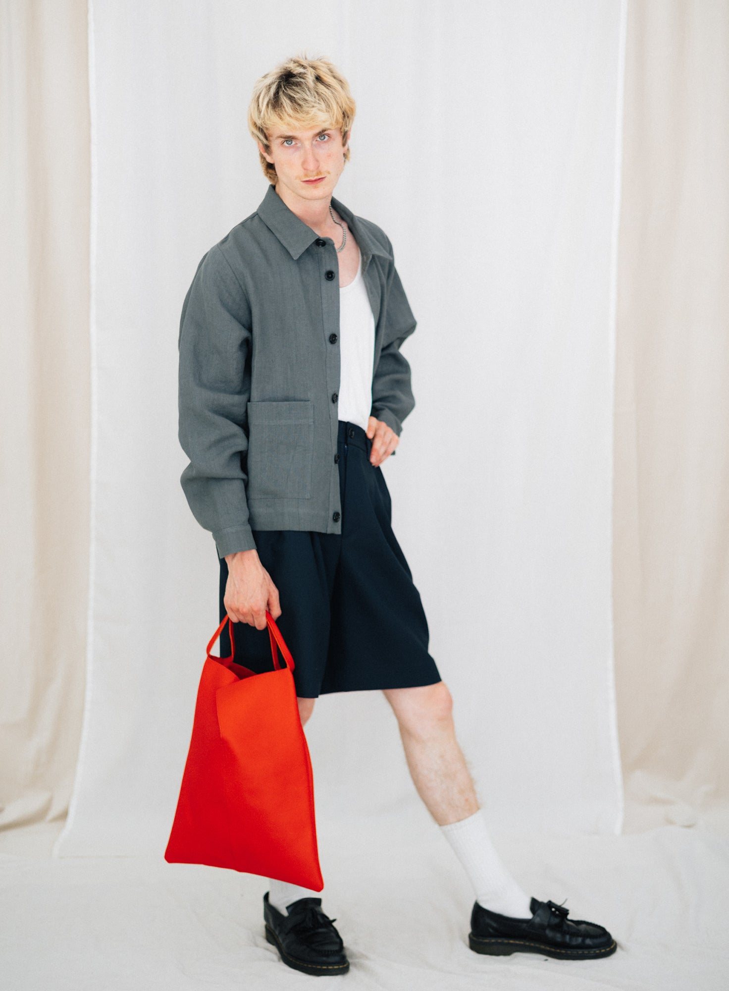 FAVORITE 04 | GREY LINEN UTILITY JACKET