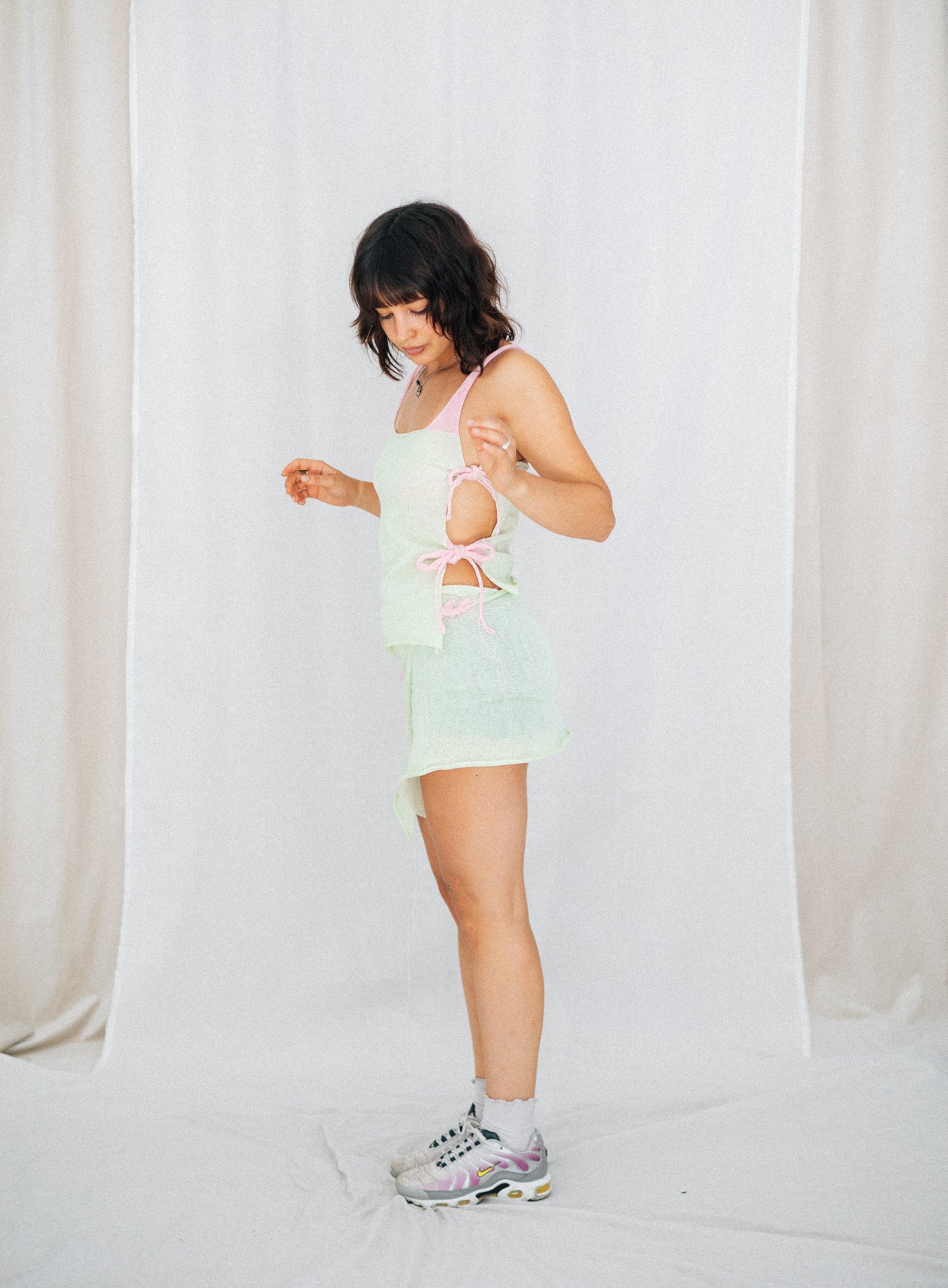 SORBET MINI SKIRT | PISTACHIO&STRAWBERRY