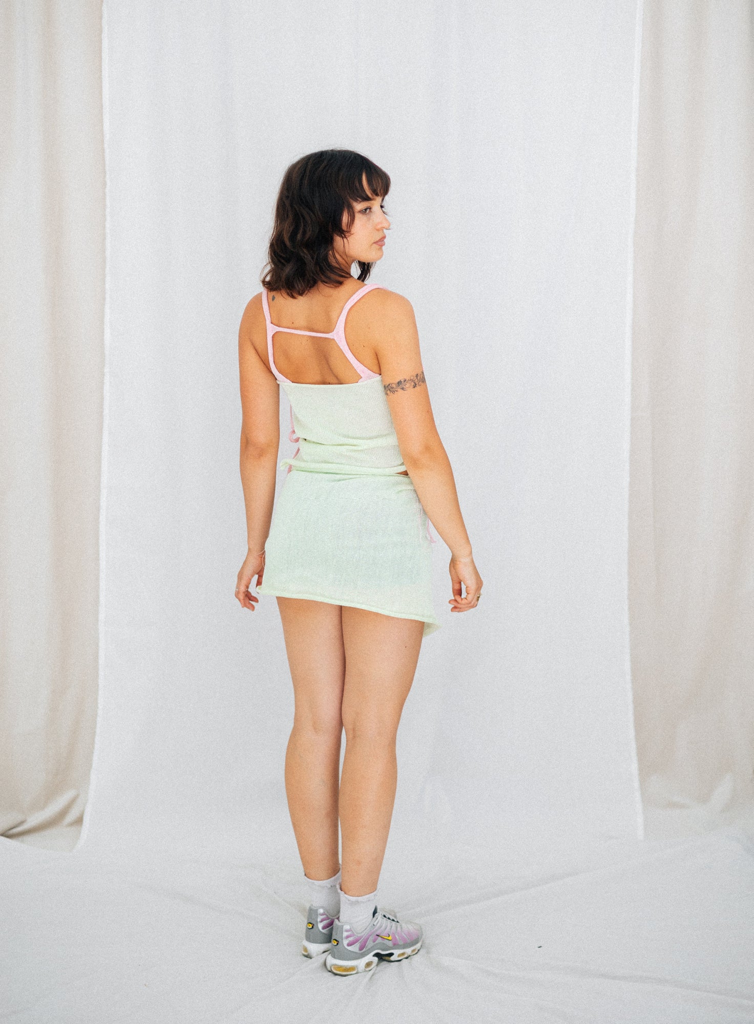 SORBET MINI SKIRT | PISTACHIO&STRAWBERRY