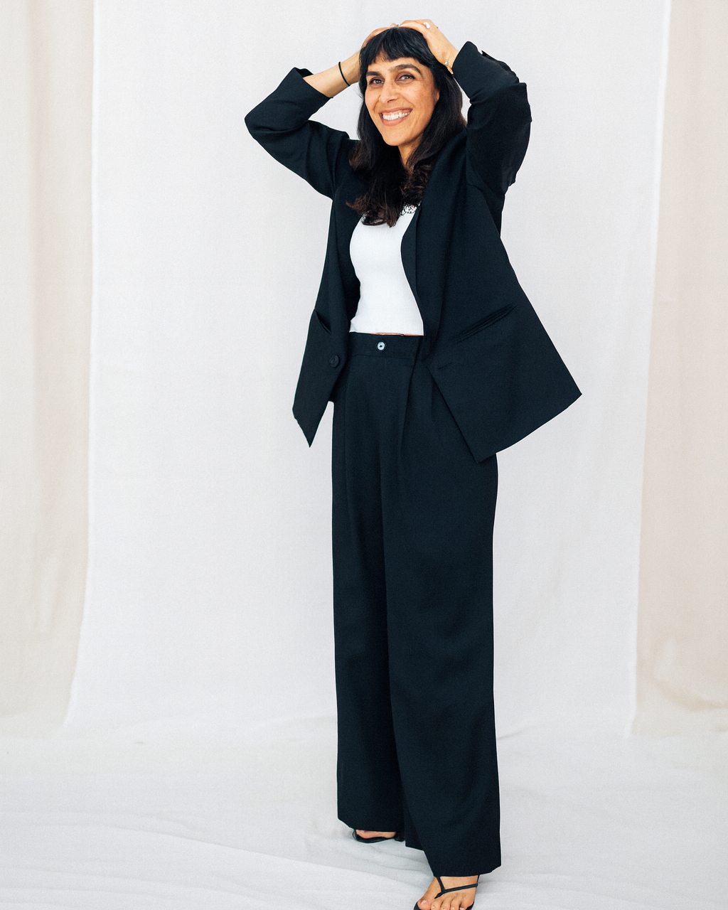 TAILORED WOOL BLAZER JACKET| NAVY