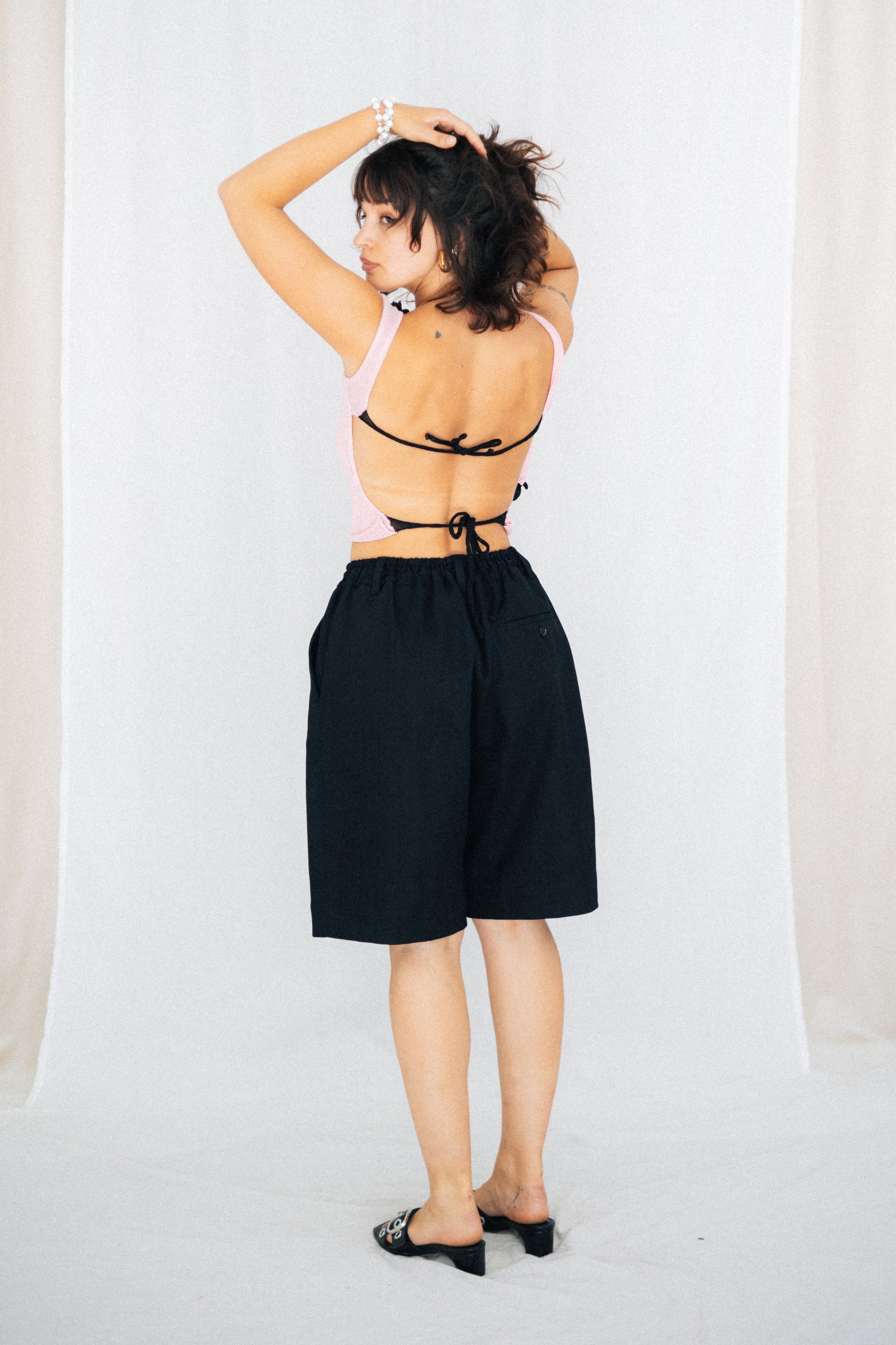 FAVORITE 11 | TAILORED WIDE SHORT BLACK DENIM