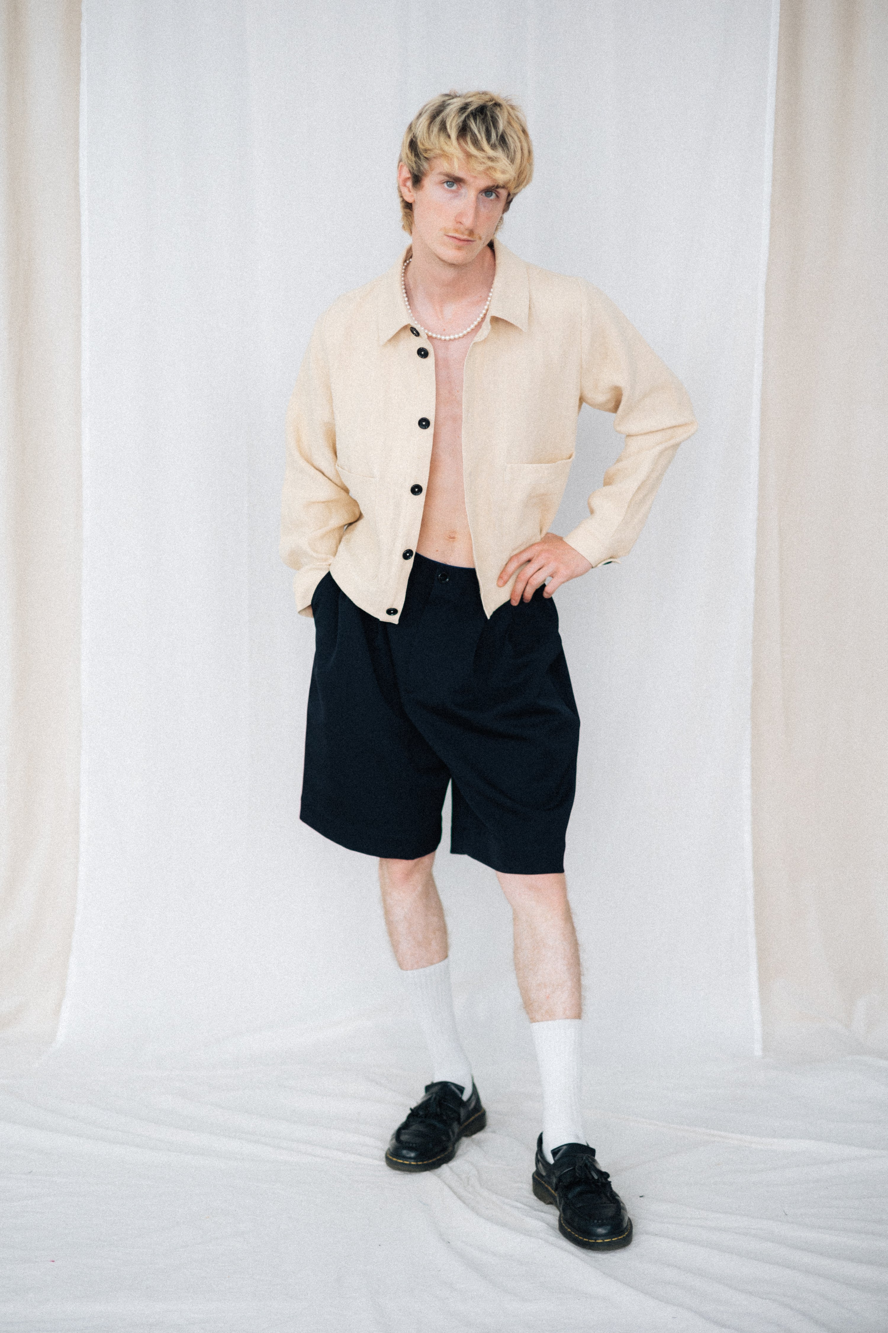 FAVORITE 04 | BEIGE LINEN UTILITY JACKET