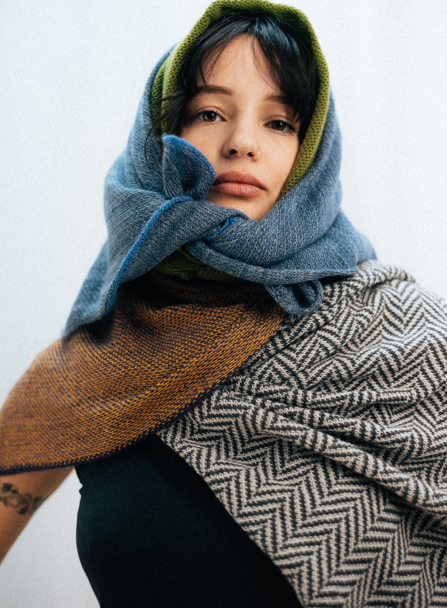 CASHMERE BANDANA | HERINGBONE