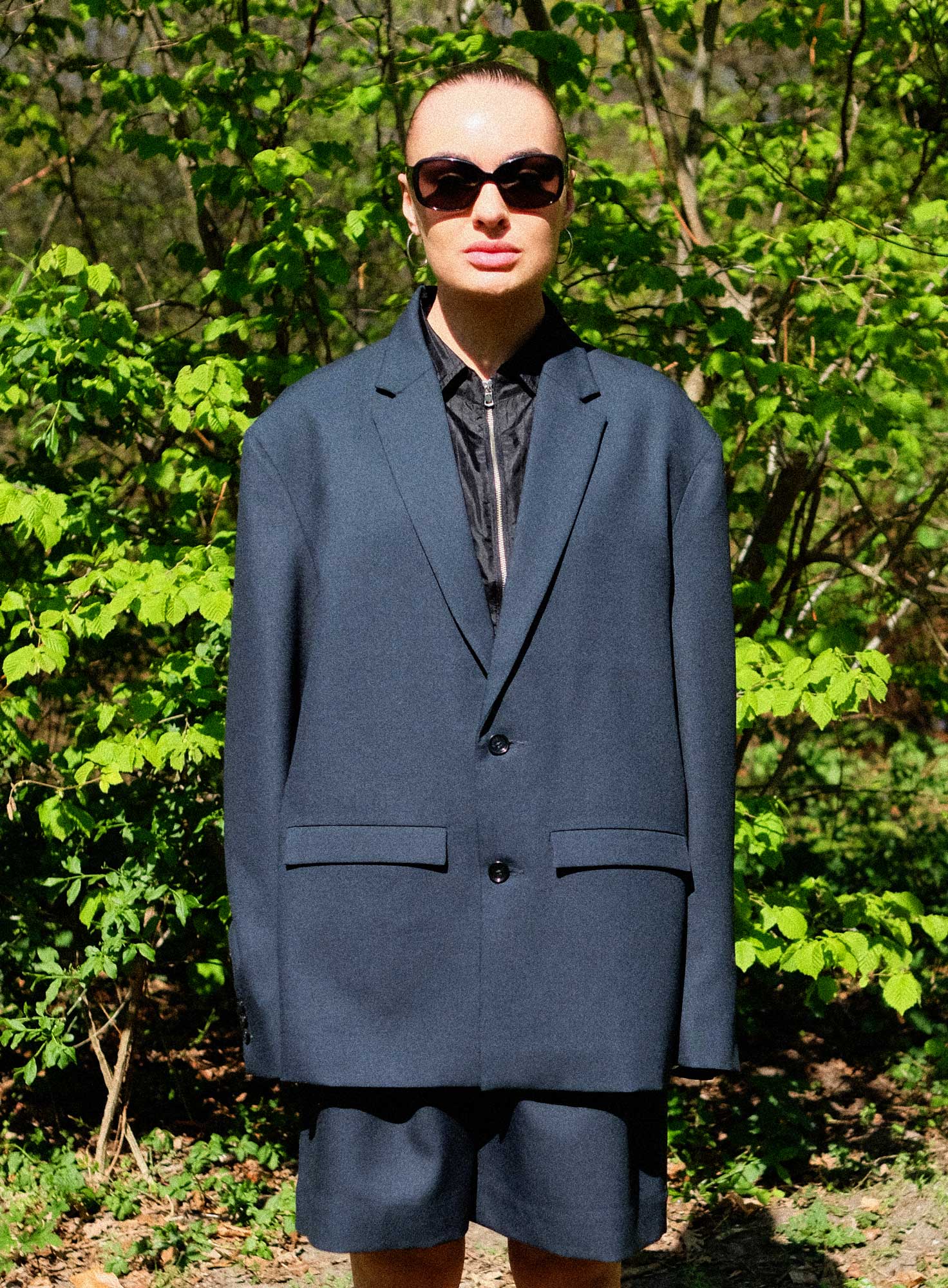 TAILORED WOOL BLAZER JACKET| PETROL