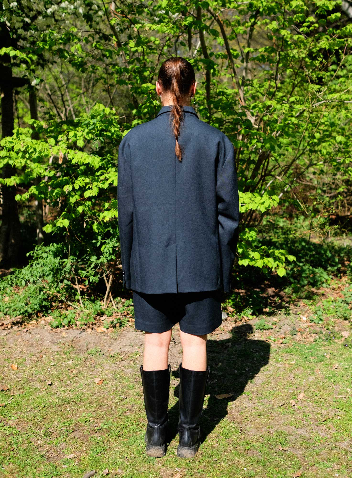 TAILORED WOOL BLAZER JACKET| PETROL