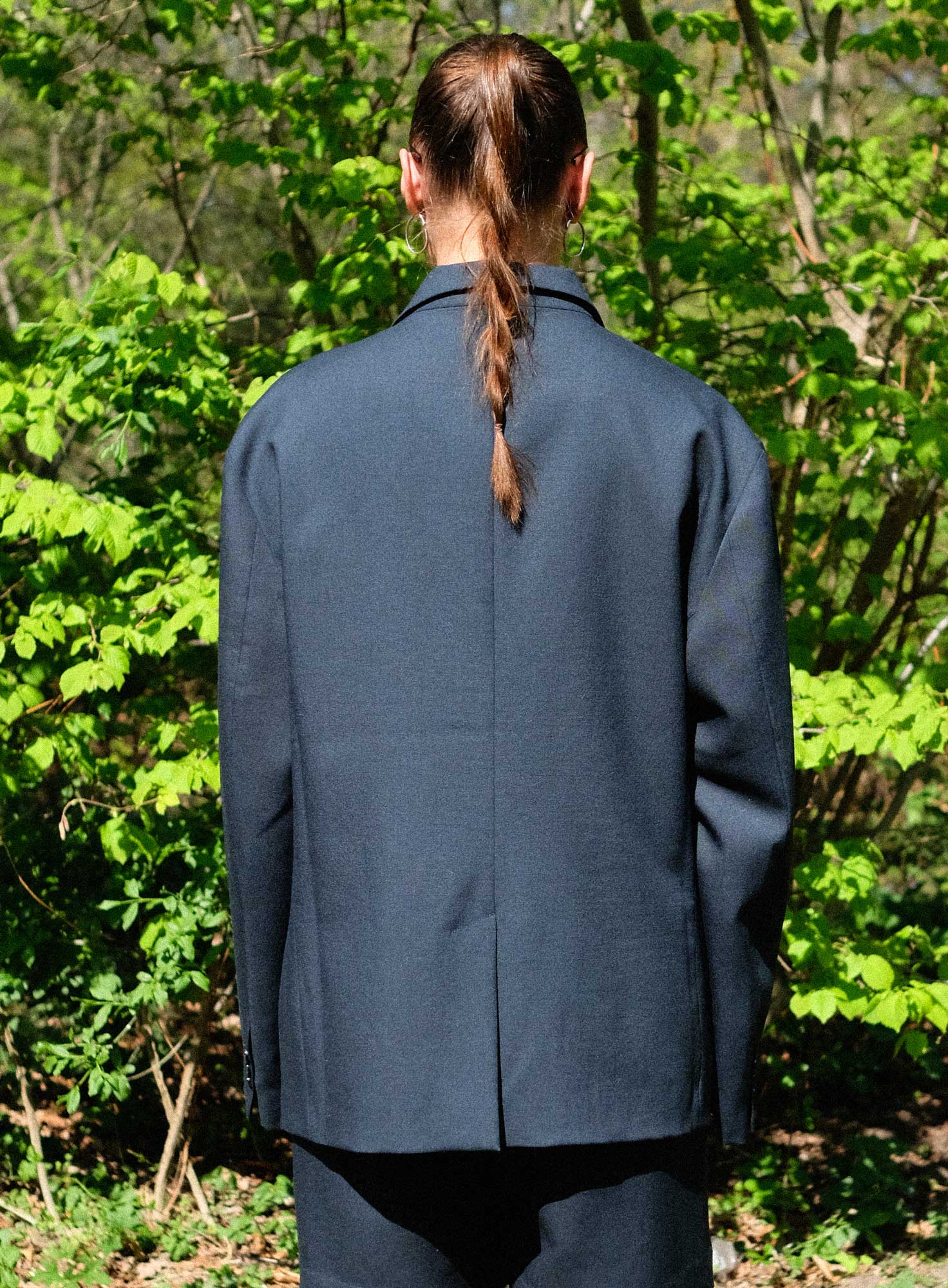 TAILORED WOOL BLAZER JACKET| PETROL