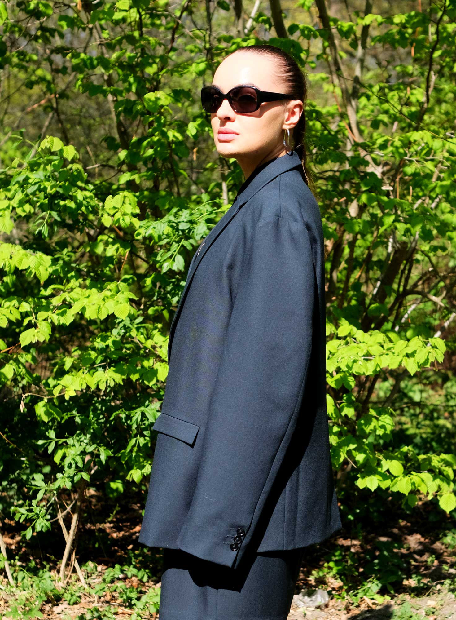 TAILORED WOOL BLAZER JACKET| PETROL