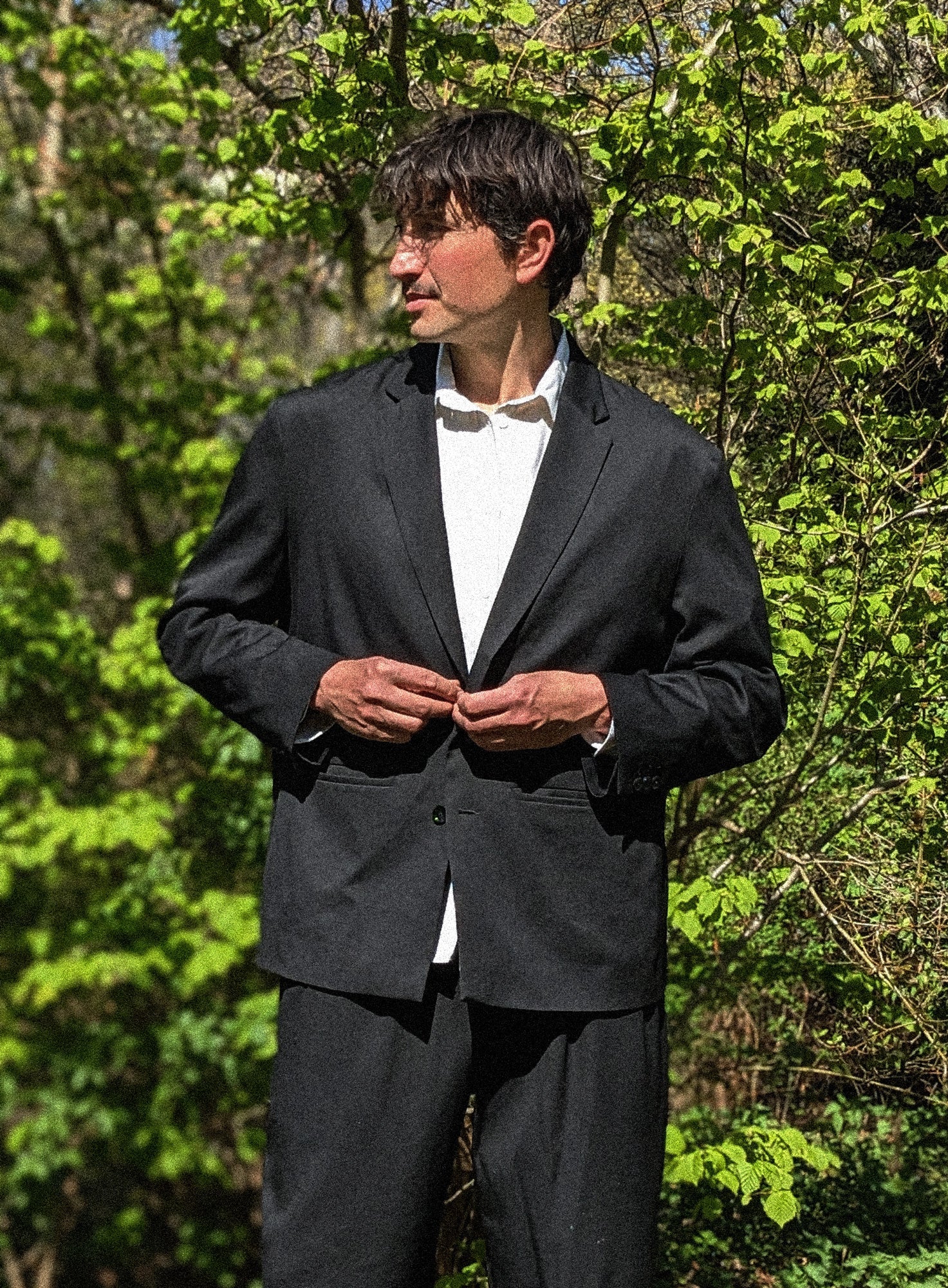 TAILORED WOOL BLAZER JACKET| BLACK