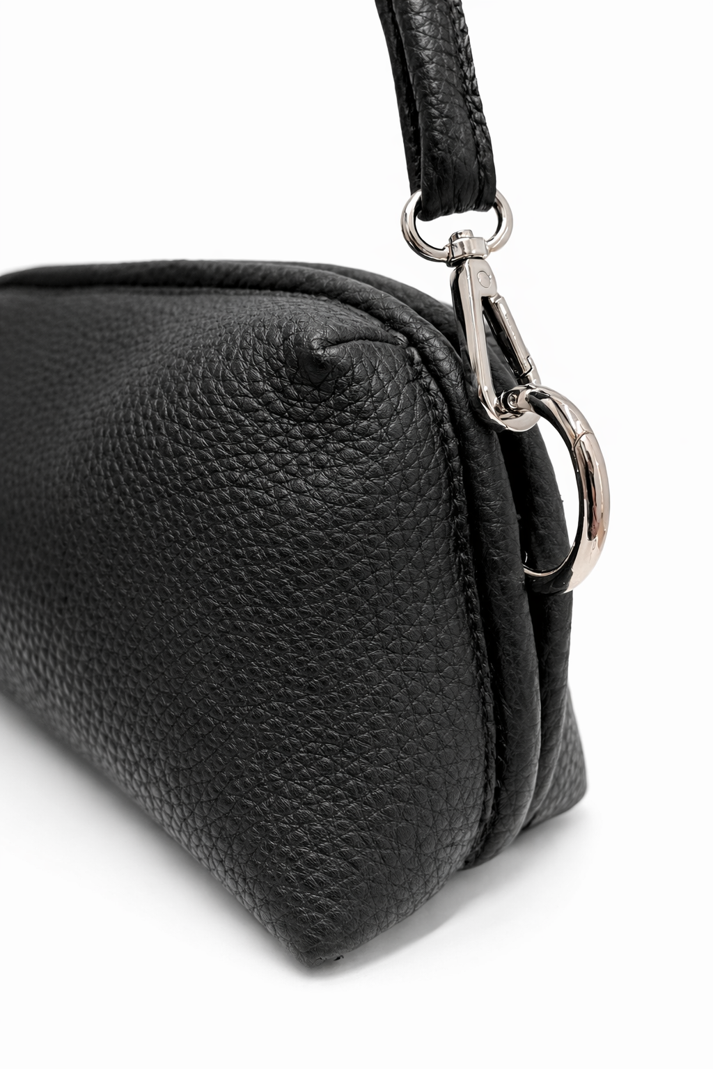 LOULOU BAGUETTE | TEXTURED BLACK