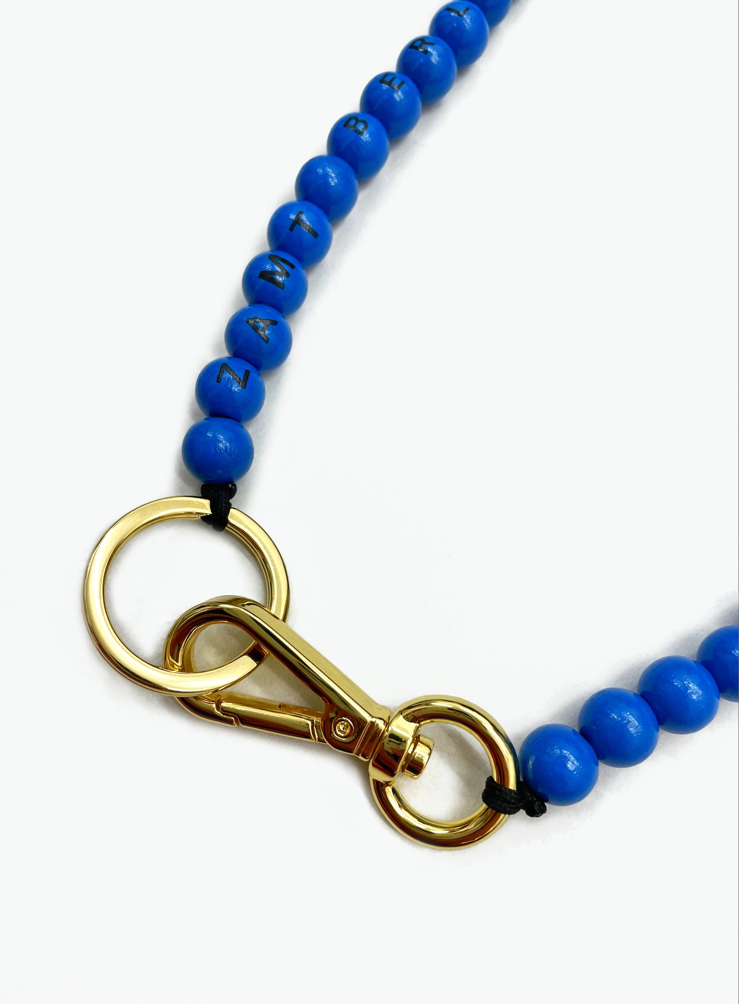 KEY CHAIN | WOODY GOLD L BLUE